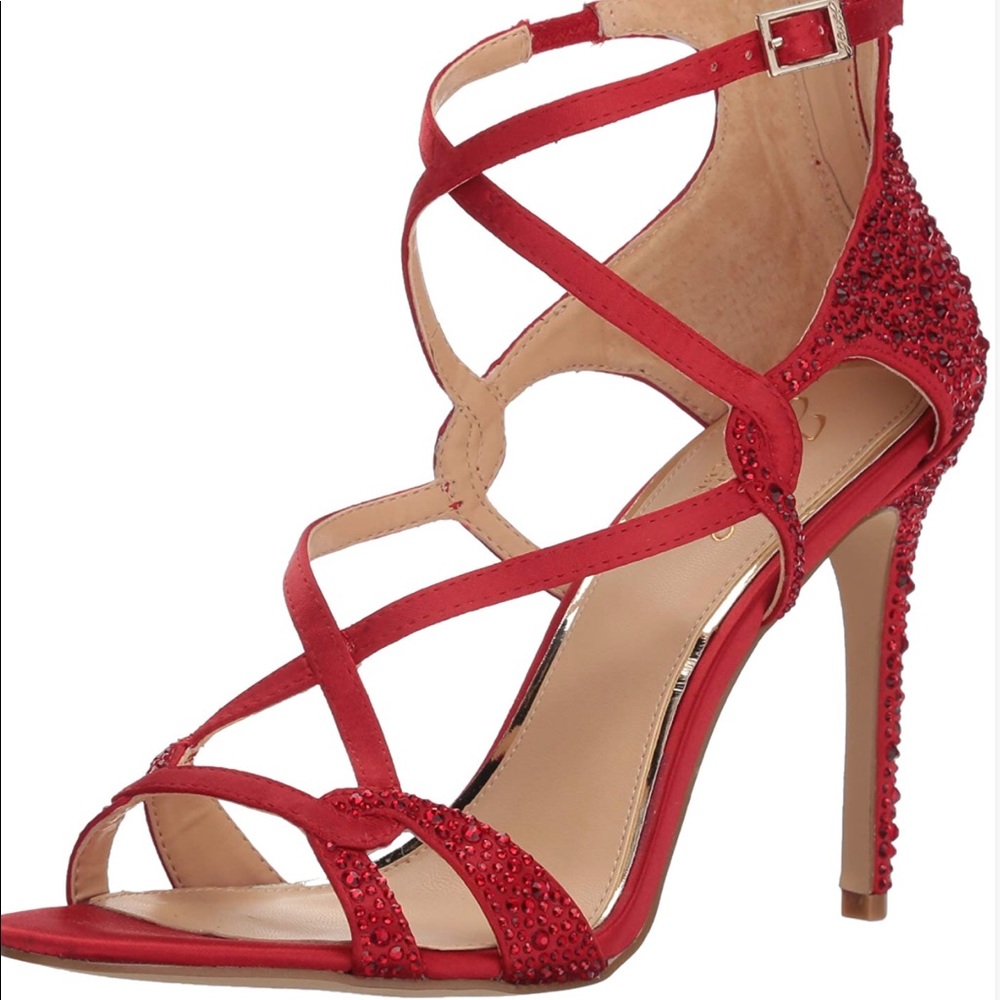 Red Size 8 Badgley Mischka Aliza II Heeled Sandal